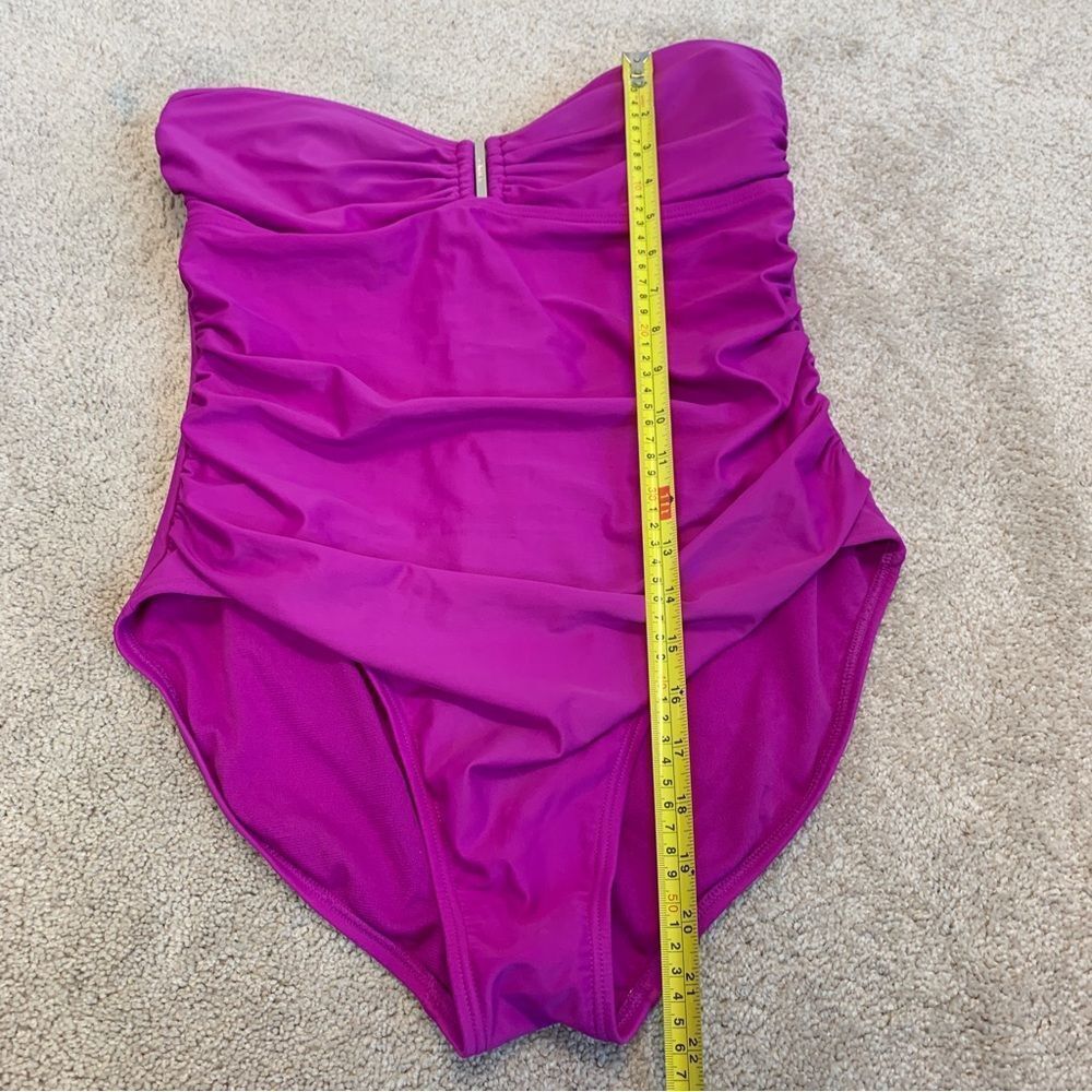 Calvin Klein bright purple one piece swimsuit Sz 12 - Picture 6 of 8